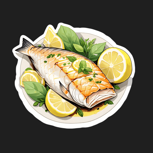 Grilled Salmon - Sticker - Heat Press Transfer