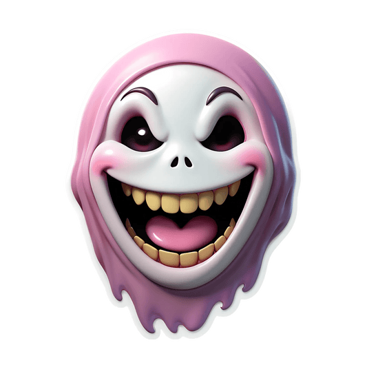 Grim Grinning Ghost - Sticker - Heat Press Transfer