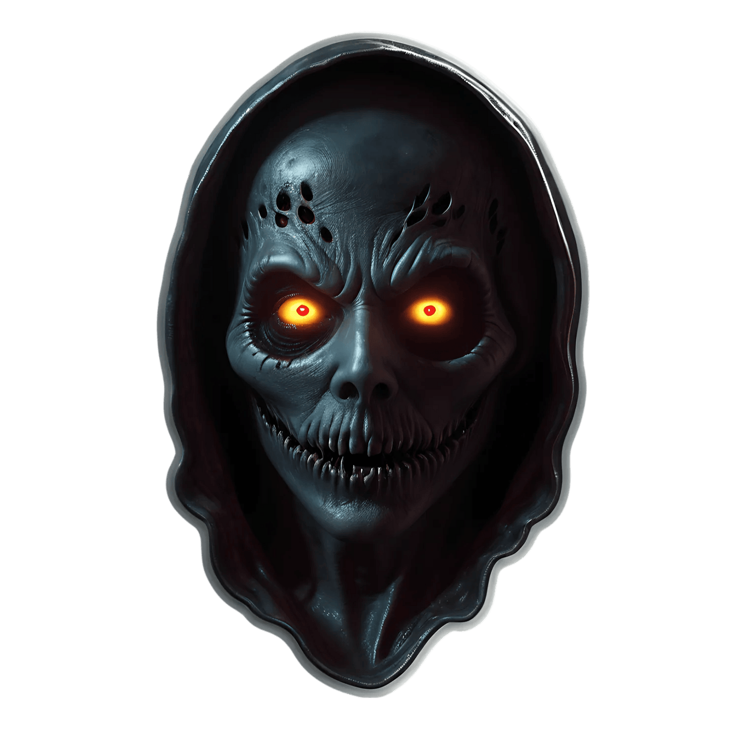 Grim Reaper Glow - Red Eye Sticker - Heat Press Transfer