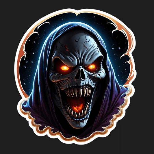 Grim Reaper Glow - UV DTF Sticker - Heat Press Transfer