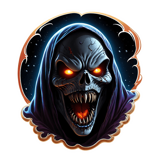 Grim Reaper Glow - UV DTF Sticker - Heat Press Transfer