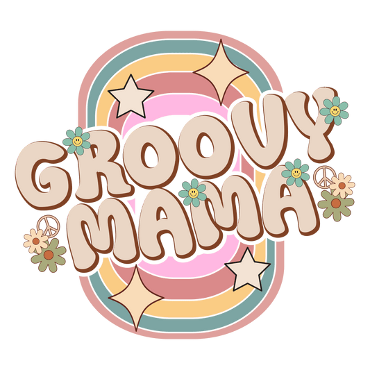 Groovy Mama Design - DTF Ready To Press - Heat Press Transfer