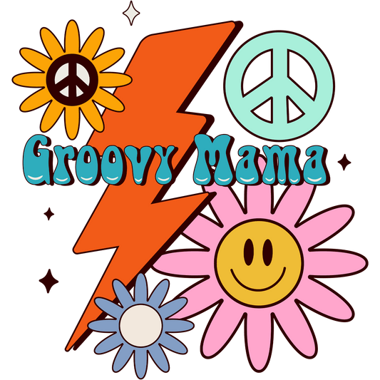 Groovy Mama Design - DTF Ready To Press - Heat Press Transfer