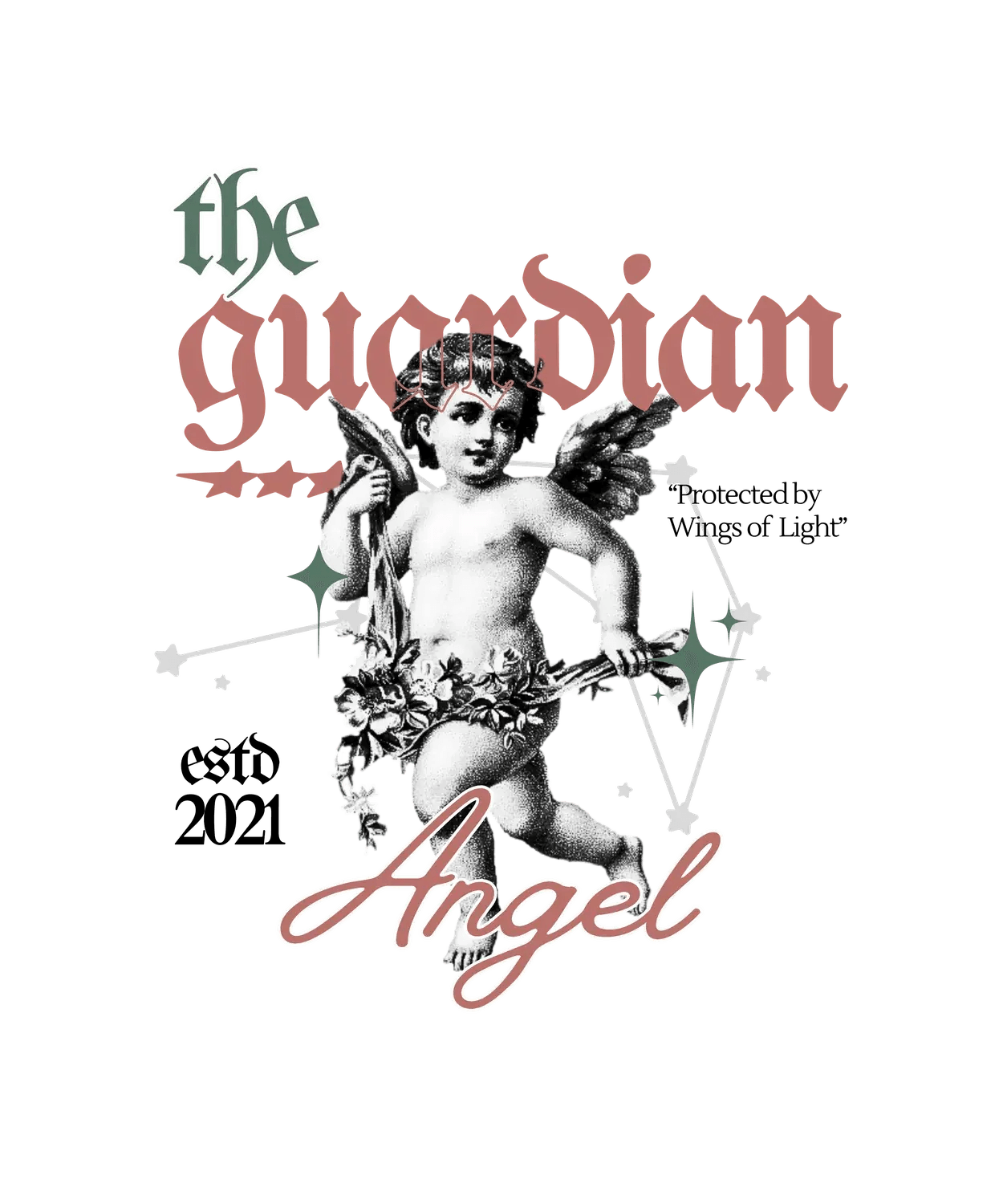 Guardian Angel Tee - DTF Ready to Press (original)