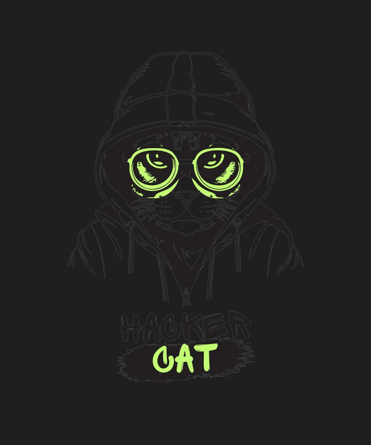 Hacker Cat - DTF Ready to Press - Heat Press Transfer