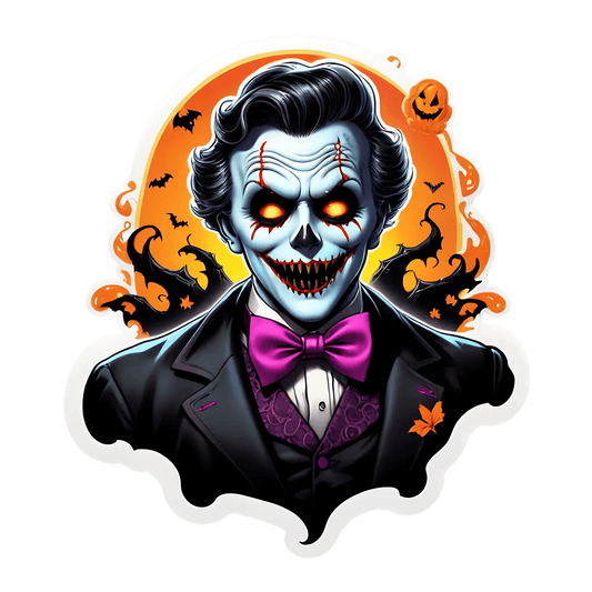 Halloween Clown Sticker - Bright, Terrifying Design - Heat Press Transfer