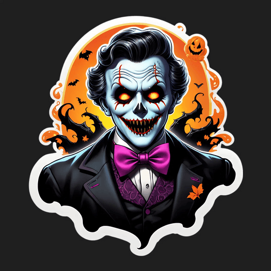 Halloween Clown Sticker - Bright, Terrifying Design - Heat Press Transfer