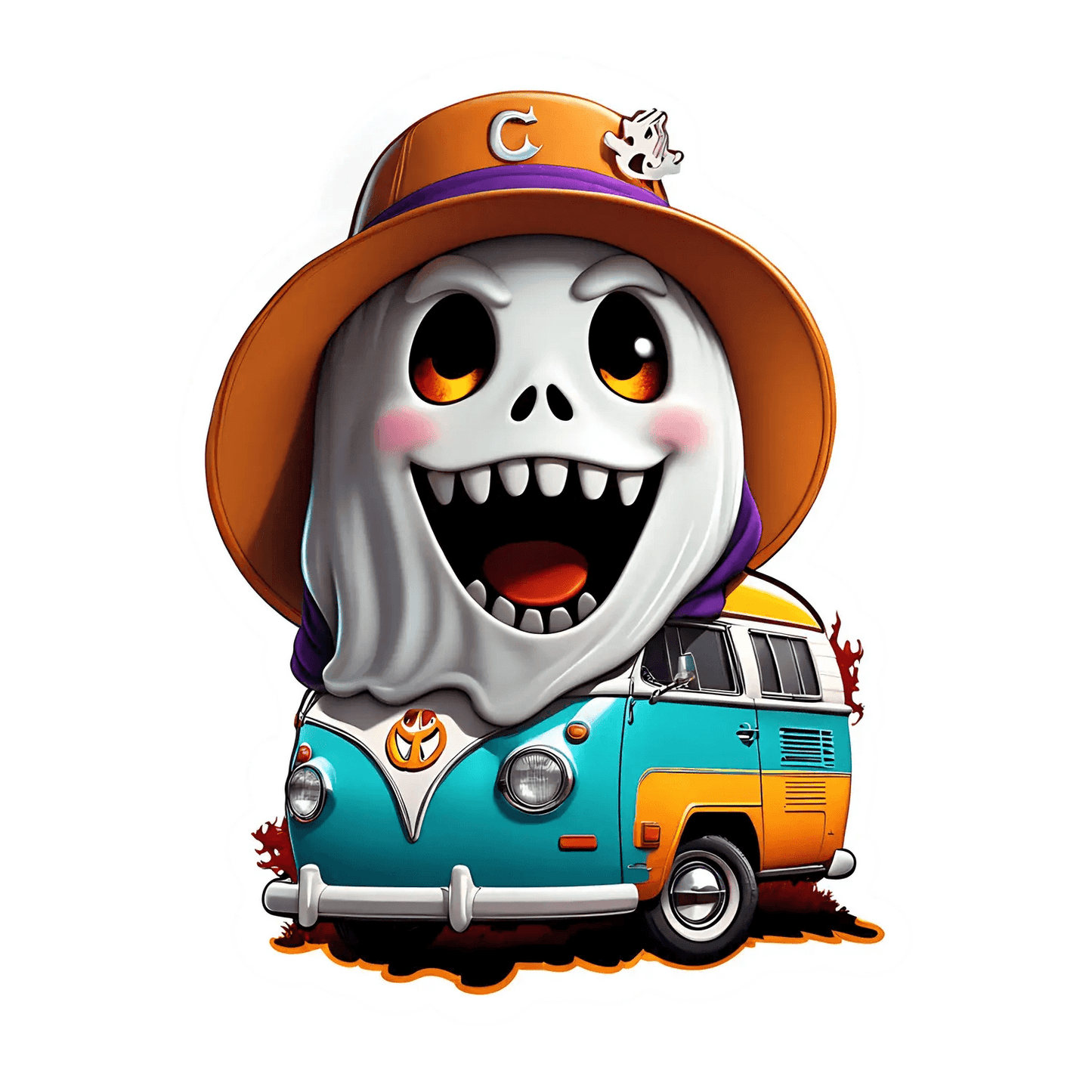 Halloween Ghost - Sticker - Heat Press Transfer