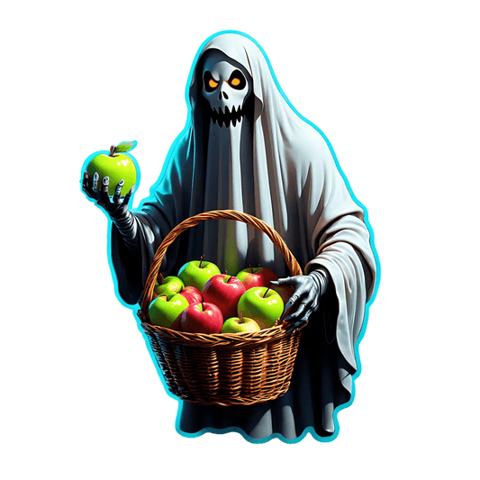 Halloween Reaper - Apple Bounty Sticker - Heat Press Transfer