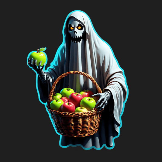 Halloween Reaper - Apple Bounty Sticker - Heat Press Transfer