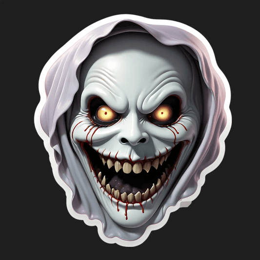 Halloween Scary Ghoul - UV DTF Sticker - Heat Press Transfer