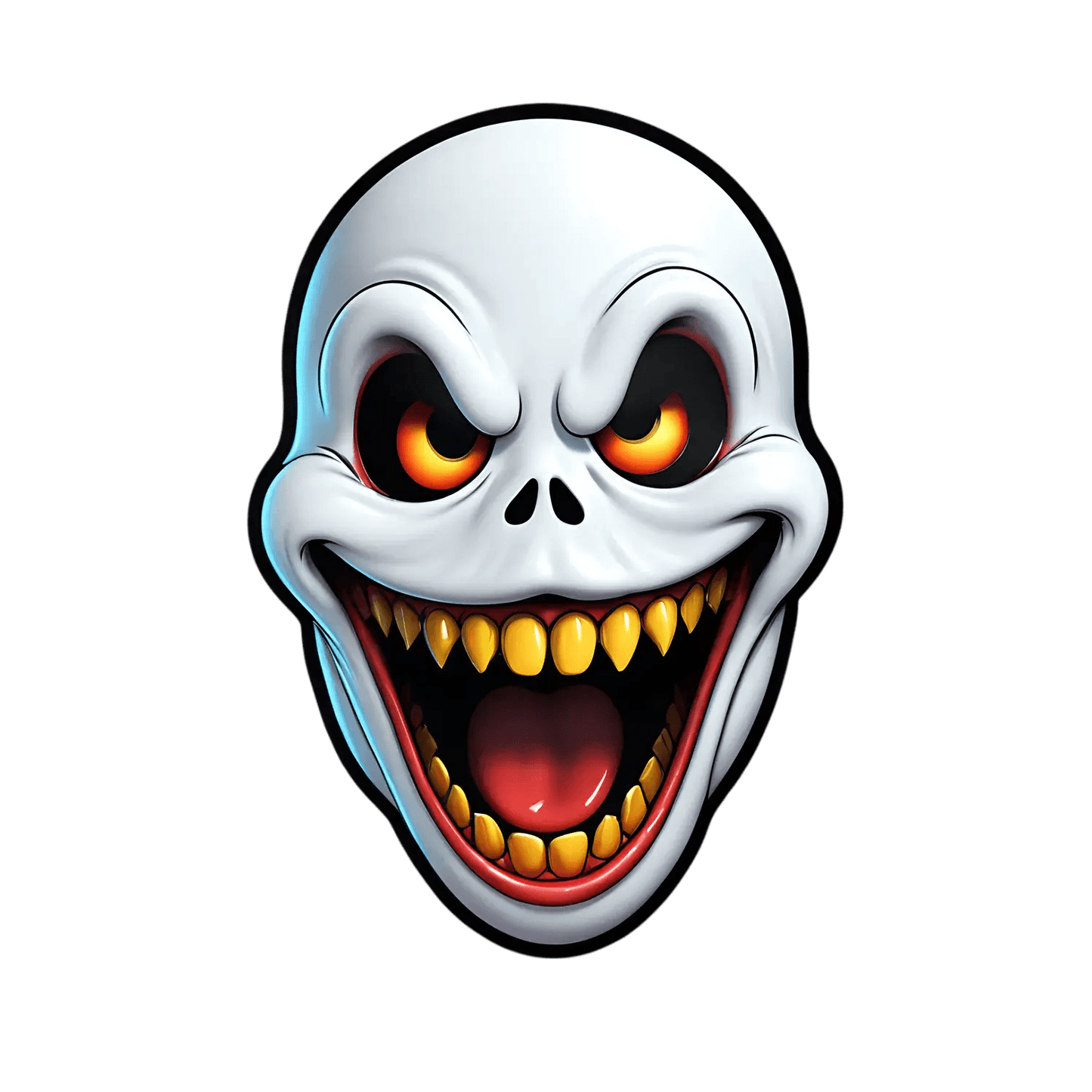 Halloween Skull Sticker - Durable UV Design - Heat Press Transfer