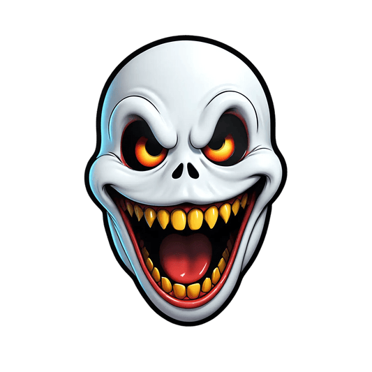 Halloween Skull Sticker - Durable UV Design - Heat Press Transfer