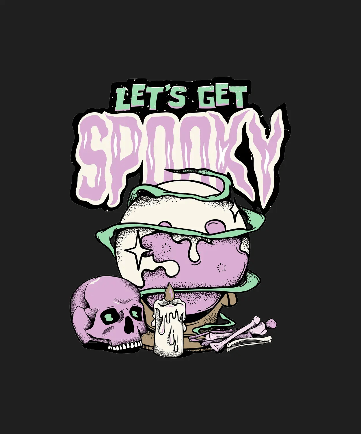 Halloween Spooky - DTF Ready to Press (black_bg)