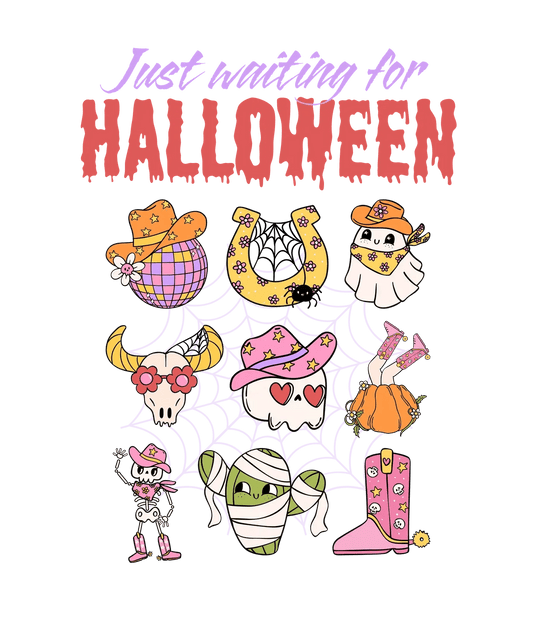 Halloween Waiting - DTF Ready to Press - Heat Press Transfer