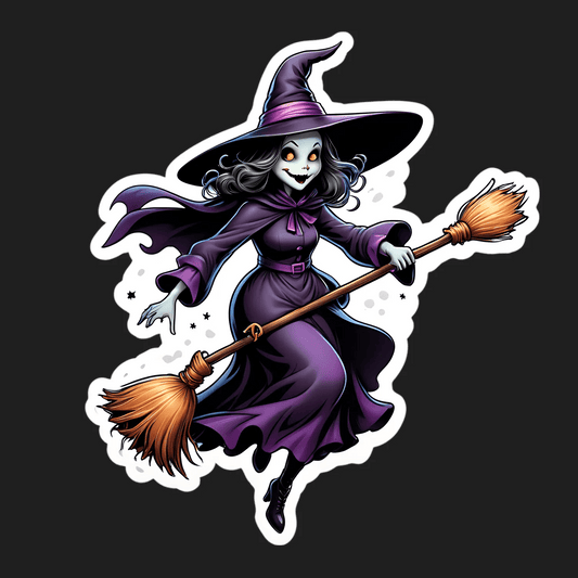 Halloween Witch - Sticker - Heat Press Transfer