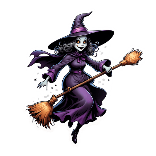 Halloween Witch - Sticker - Heat Press Transfer
