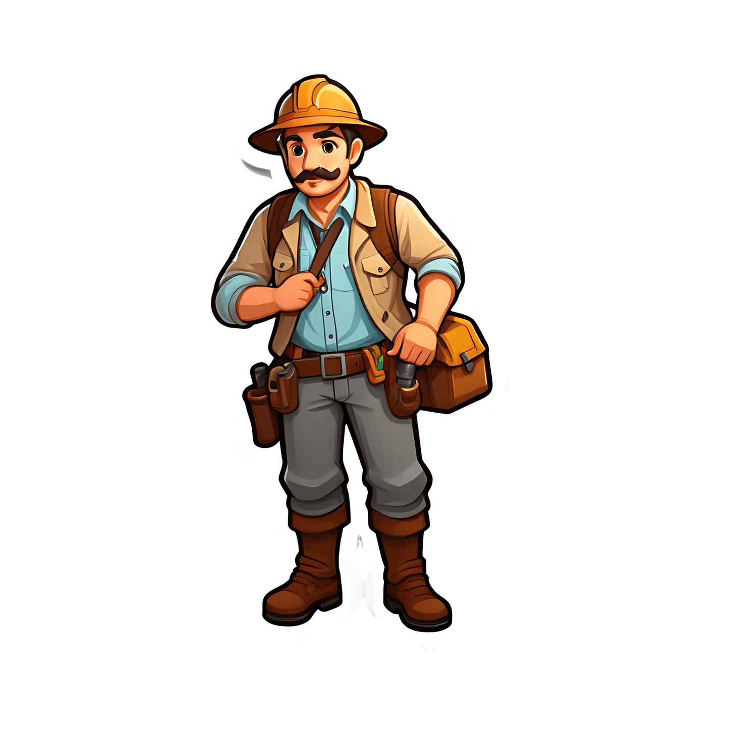 Handyman Character - Sticker - Heat Press Transfer