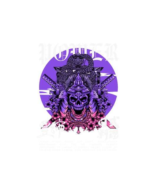 Hannya Mask Samurai - DTF Ready to Press - Heat Press Transfer