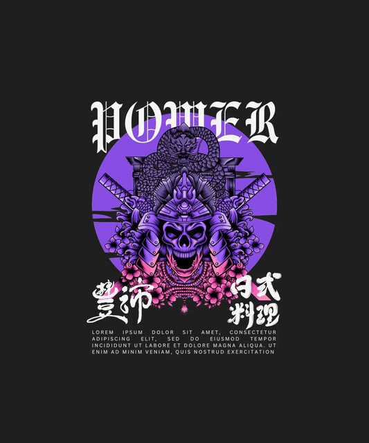 Hannya Mask Samurai - DTF Ready to Press - Heat Press Transfer