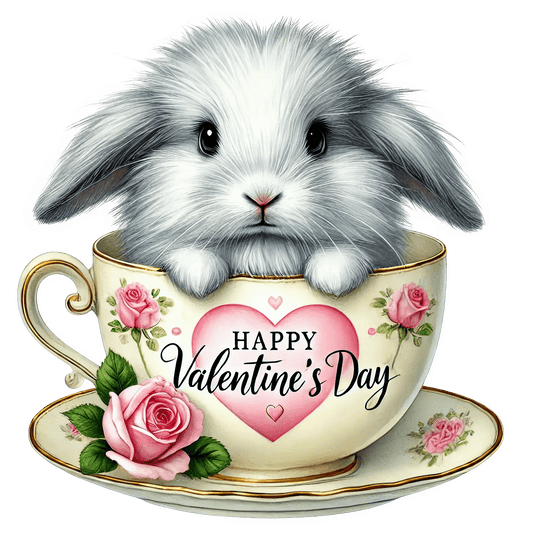 Happy Bunny Valentine's Day Design | DTF Center - Heat Press Transfer