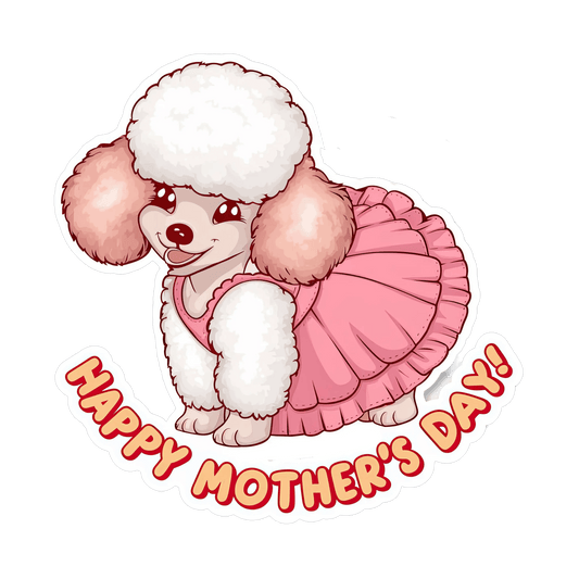 Happy Dog Mother's Day Design - DTF Ready To Press - Heat Press Transfer