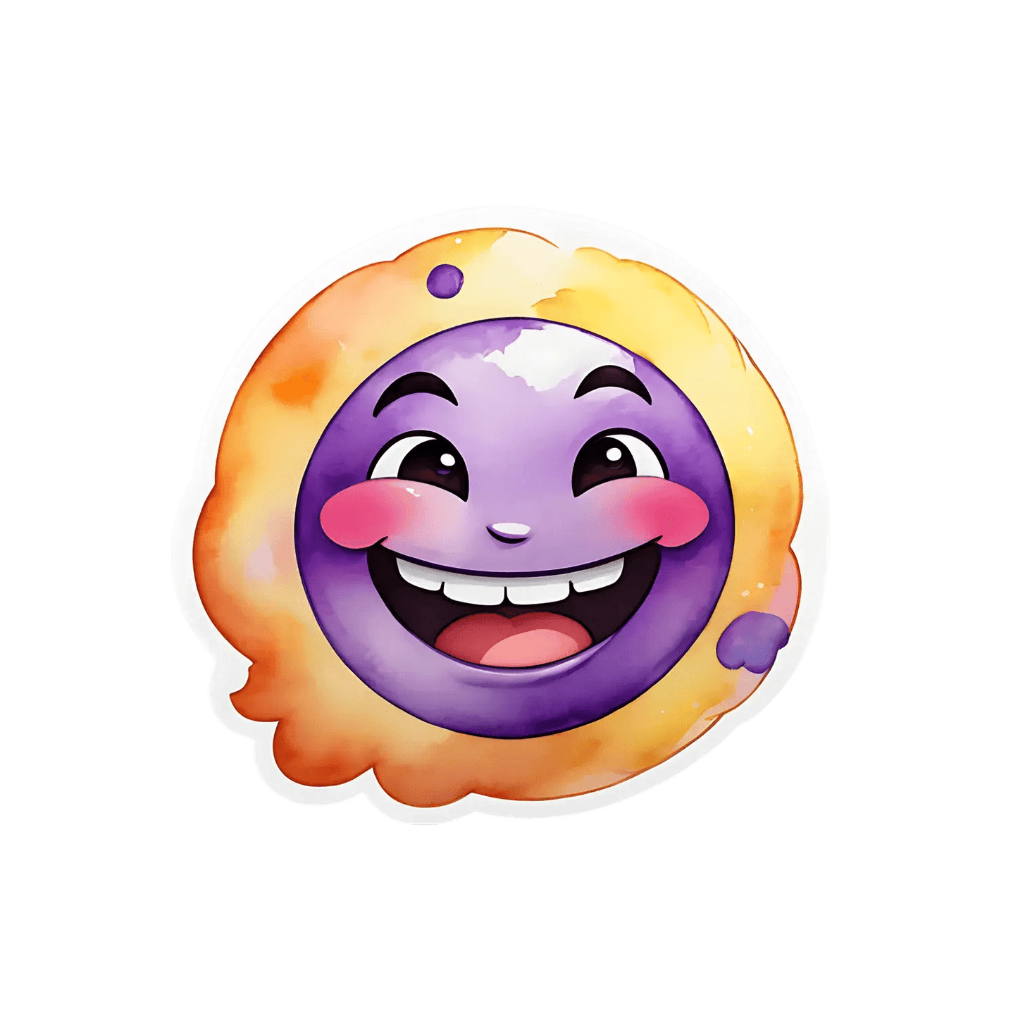Happy Emoji Sticker - Bright and Fun - Heat Press Transfer