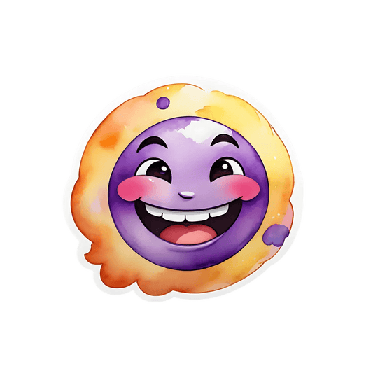 Happy Emoji Sticker - Bright and Fun - Heat Press Transfer