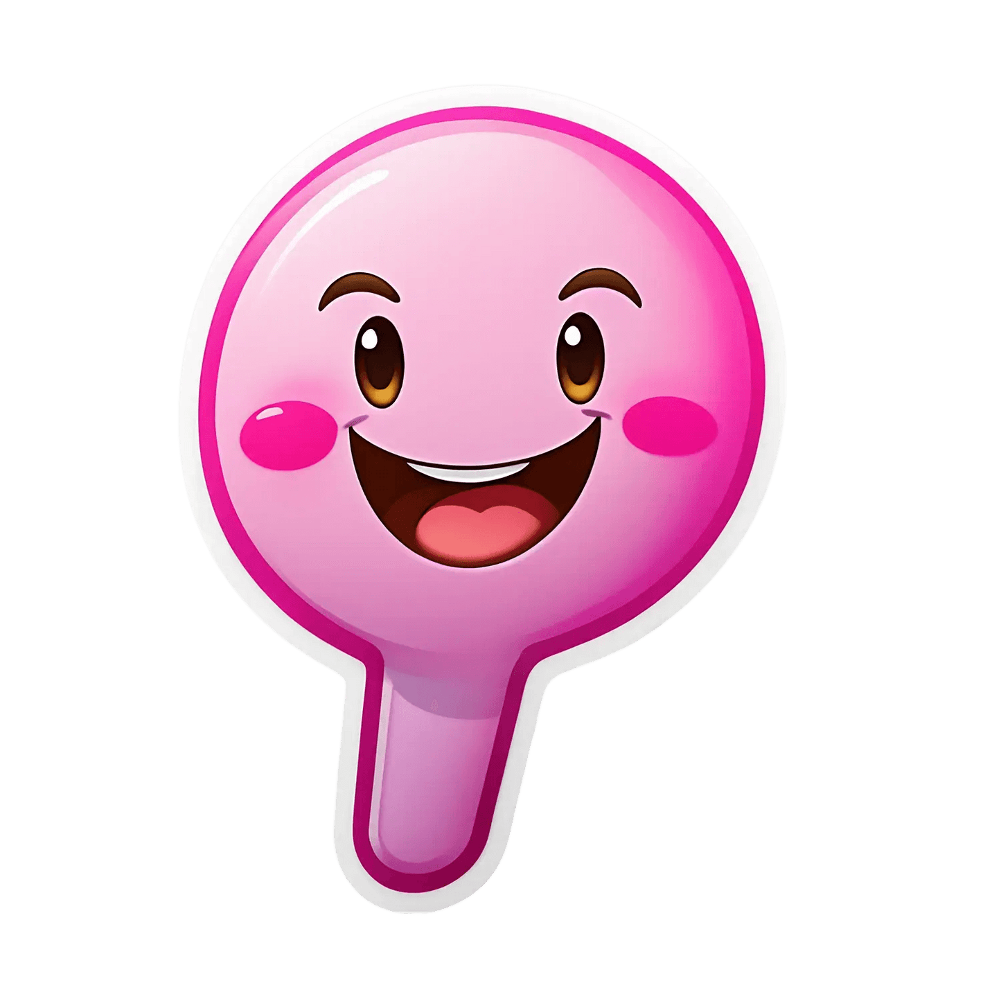 Happy Face Pink - Sticker - Heat Press Transfer