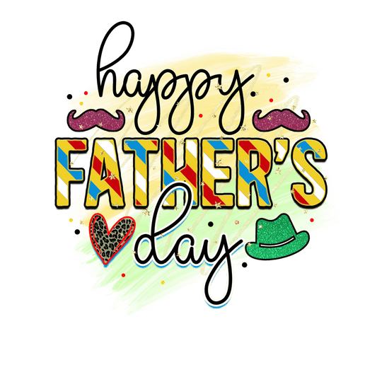 Happy Father's Day Design - DTF Ready To Press - Heat Press Transfer