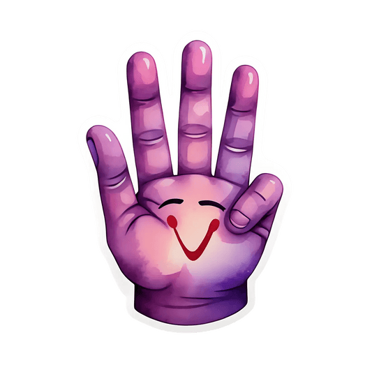 Happy Hand - UV DTF Sticker - Heat Press Transfer