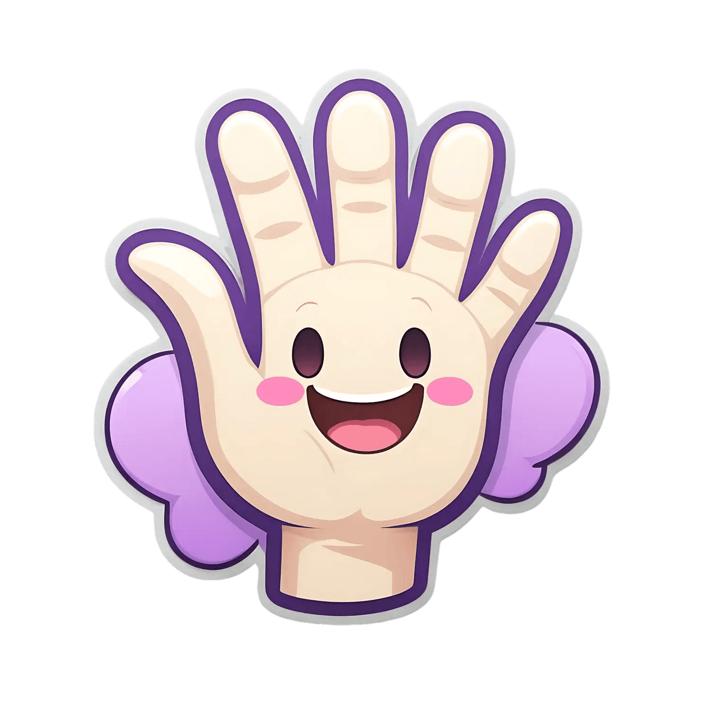 Happy High Five - UV DTF Hand Sticker - Heat Press Transfer