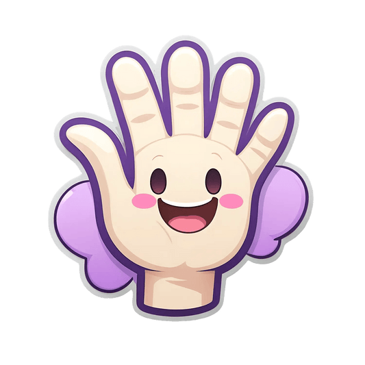 Happy High Five - UV DTF Hand Sticker - Heat Press Transfer