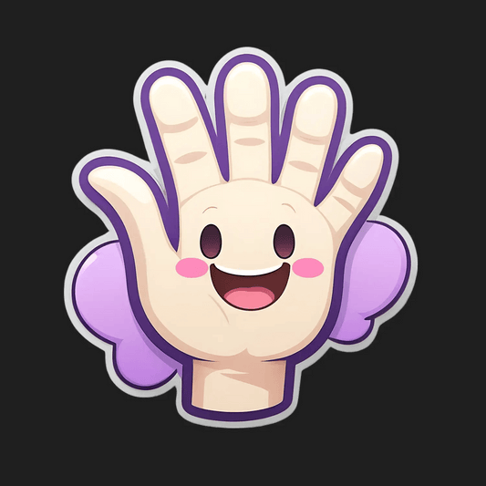 Happy High Five - UV DTF Hand Sticker - Heat Press Transfer