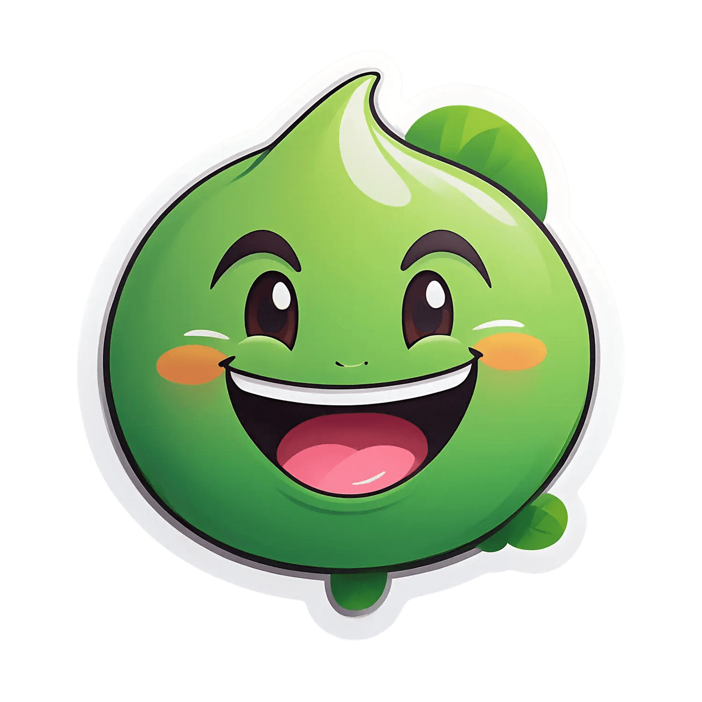 Happy Lime Character - Sticker - Heat Press Transfer