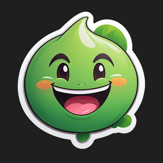 Happy Lime Character - Sticker - Heat Press Transfer