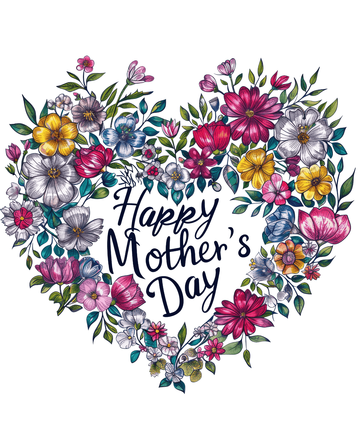 Happy Mother's Day Design - DTF Ready To Press - Heat Press Transfer