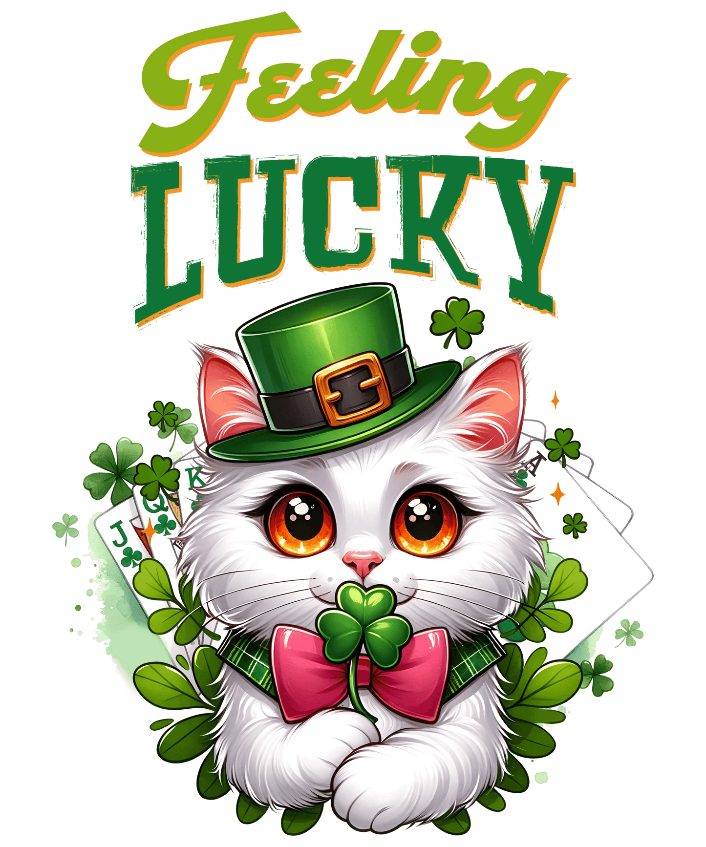 Happy Patricks Day Feeling Lucy Design - DTF Ready To Press - Heat Press Transfer