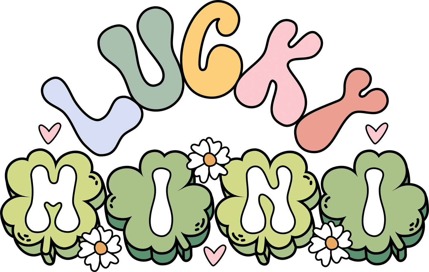 Happy Patriks Day Lucky Mini Family Matching Design - DTF Ready To Press - Heat Press Transfer