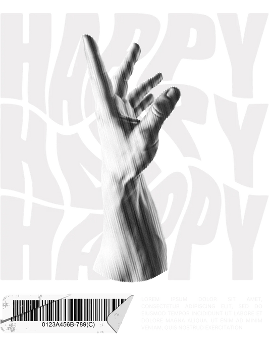 Happy Peace - DTF Ready to Press - Heat Press Transfer