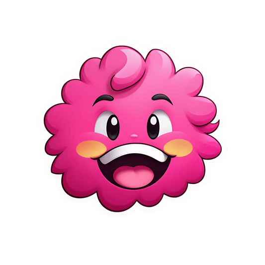 Happy Pink Cloud - Sticker - Heat Press Transfer