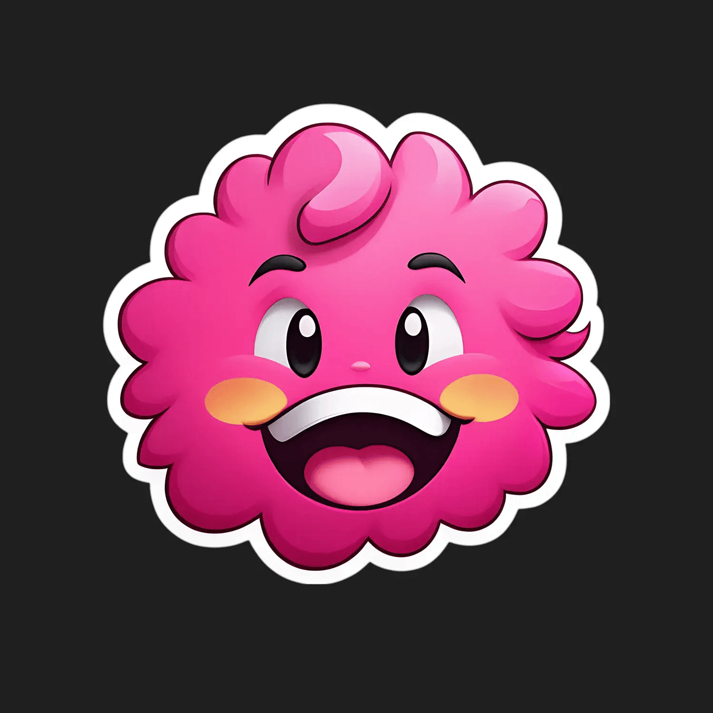 Happy Pink Cloud - Sticker - Heat Press Transfer