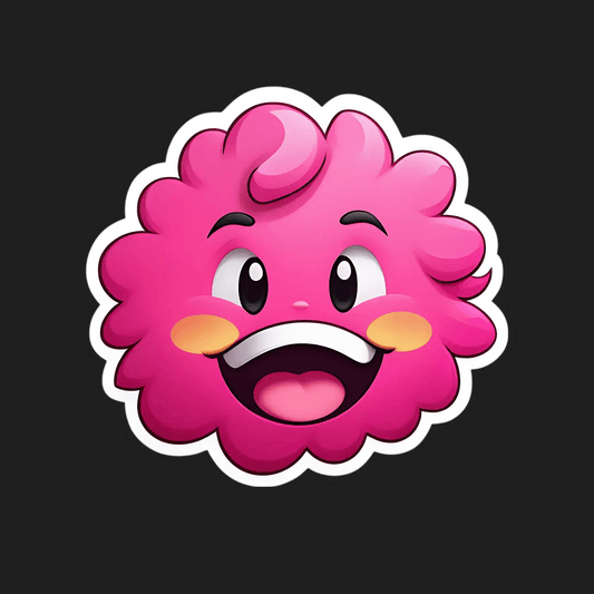 Happy Pink Cloud - Sticker - Heat Press Transfer