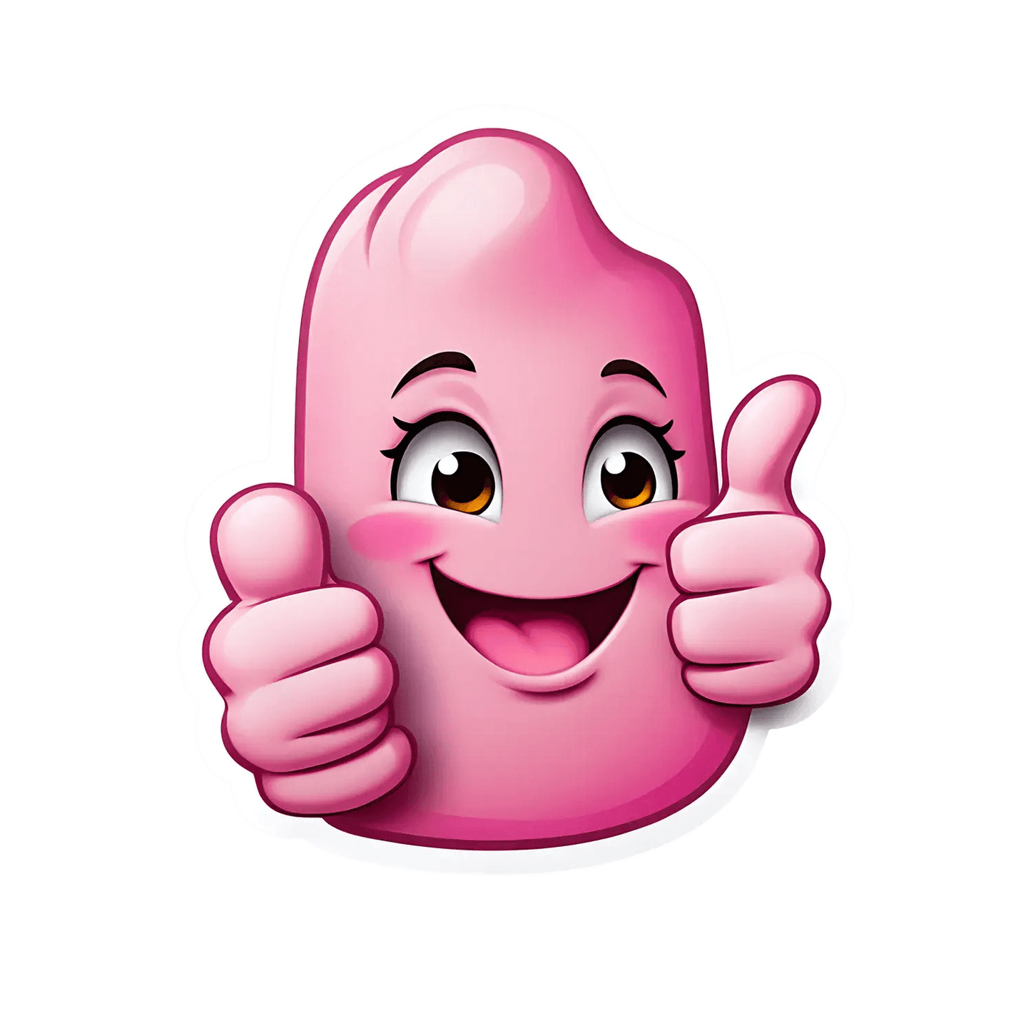 Happy Thumbs-Up Sticker - Durable & Vibrant - Heat Press Transfer