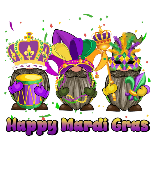 Happy Mardi Gras Magic - DTF Ready to Press - Heat Press Transfer