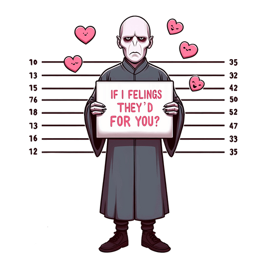 Harry Potter Voldemort If I Felings They'd For You Valentine's Day Design - DTF Ready To Press - Heat Press Transfer