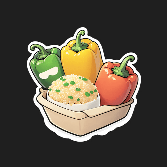 Healthy Food Box - Colorful Pepper Sticker - Heat Press Transfer