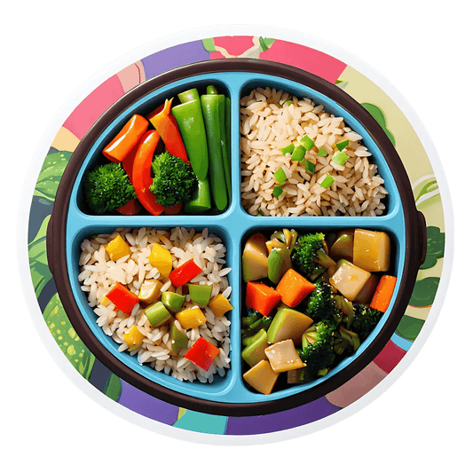 Healthy Meal Tray Sticker - Colorful and Wholesome - Heat Press Transfer