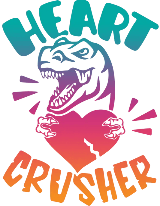 Heart Crusher Valentine's Day Design - DTF Ready To Press - Heat Press Transfer