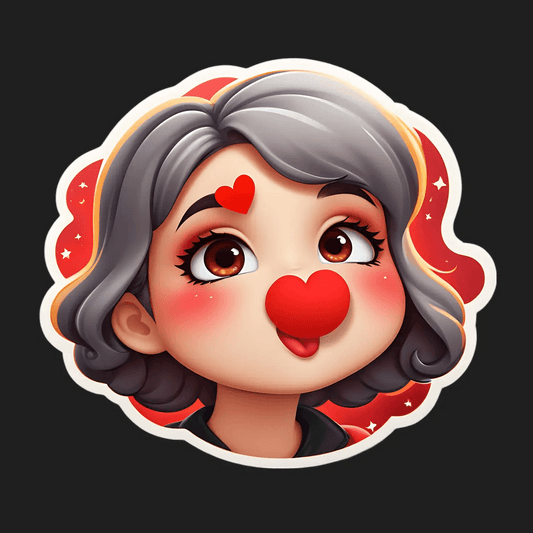Heart Emoji Face - Sticker - Heat Press Transfer